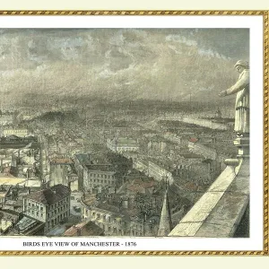 Birds Eye View of Manchester from the New Town Hall Tower 1876