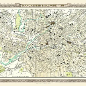 1898 Manchester and Salford Print