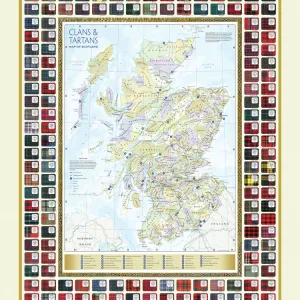 Map of the Clans and Tartans of Scotland