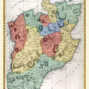Caithness County Map Print 1847 Caithness County Map Print 1847