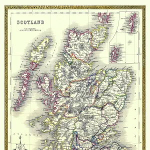 World Map Art Prints: Scotland