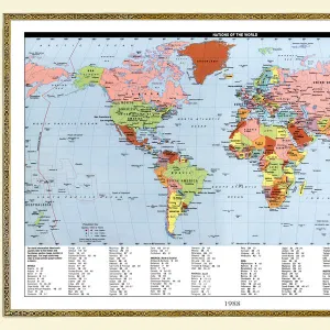 Old Map of the World 1988