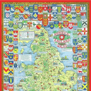 Pictorial Maps and Pictorial History Maps Premium Framed Print Collection: Pictorial History Maps PORTFOLIO