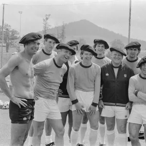 1982 World Cup Finals in Bilbao, Spain. Members of the England squad all wearing