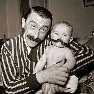 Actor Mario Fabrizi 1961 with his 5 month old baby son Anthony Fabrizi Big