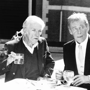 Actor Peter O Toole And Jeffrey Bernard outside the Coach