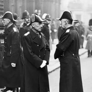 Admiral of the Fleet John Rushworth Jellicoe, seen here prior to the annual service of