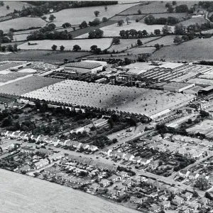 An aerial view of Jaguars Browns Lane plant, Coventry 26th July 1988