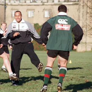 The All Blacks training at Rugby School. Pictured, Jonah Lomu. 2nd December 1997