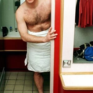 Ally McCoist as he prepares to have a shower - as Ally prepares for recording television