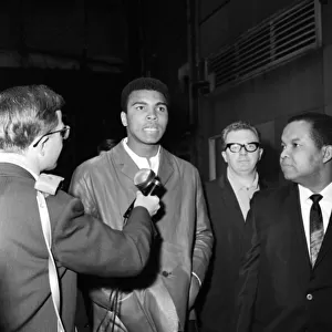 American heavyweight champion boxer Muhammad Ali, formerly known as Cassius Clay