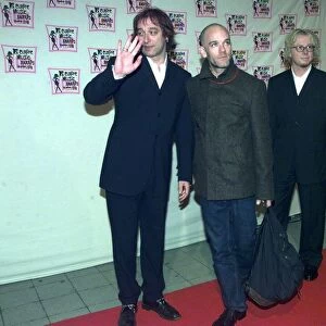 American singer Michael Stipe and his band REM at the MTV Music Video Awards ceremony in