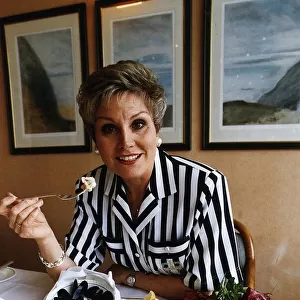 Angela Rippon TV Presenter and Newsreader appearing on the Health Programme on Radio 5