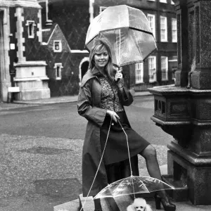 Animals Dogs Friendship: Model Gillian Duxbury, pictured with Charlie (Capilon-SwanKing