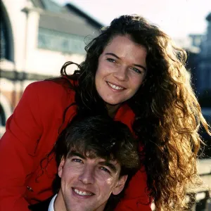 Annabel Croft Swimmer and TV Presenter with her boyfriend Mel Coleman