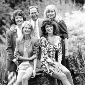 Anne Diamond TV Presenter with Anneka Rice Nick Owen Claire Oberman Rosemay Ford