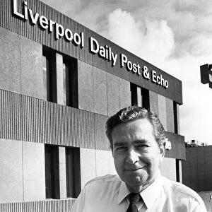 Arthur Russell, who retires from the Liverpool Echo today, outside the newspapers office