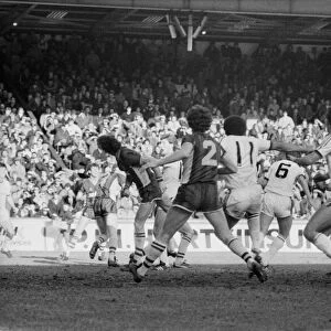 Aston Villa v. Manchester United. March 1984 MF14-16-027 Final Score was a three nil