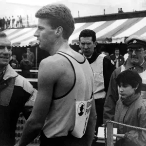 Athlete Steve Cram Steve Cram after being beaten into third place in