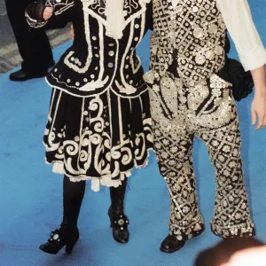 Barbara Windsor with boyfriend Scott Harvey, dressed as a Pearly Queen and King