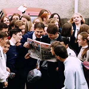 Bearsden Academy pupils read the revelations on bogus schoolboy Brian MacKinnon alias