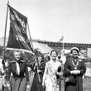 Bedlington Miners Picnic - Woman speakers at the Northumberland Miners Gala. Miss E