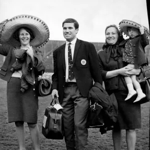 Bertie Auld, Celtics outside left midfielder, pictured with his wife Liz (left