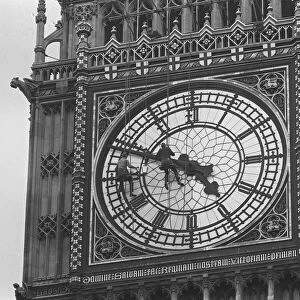 Big Ben has its face washed in a clean up of the tower The Westminster Clock