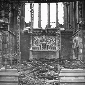 The bombed interior of Temple Church. Bristol. Somerset and Avon area