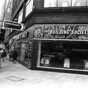 A branch of the Bradford and Bingley Building Society on the corner of Blackett Street