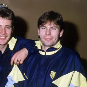 Brian McClair with Ally McCoist April 1987