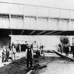 Brighton Road railway bridge in Balsall Heath. Birmingham, West Midlands