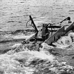 One of Britains X-Craft, a midget submarine. January 1944