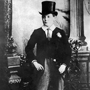 British Prime Minister Winston Churchill pictured when he was a schoolboy at Harrow