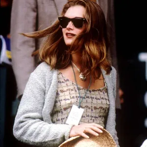 Brooke Shields actress at tennis match to watch boyfriend Andre Agassi