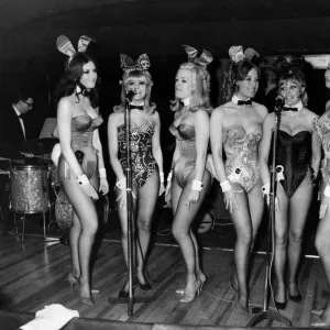 Six bunny girls heading for the charts at the Playboy club