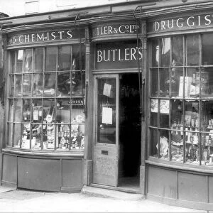 Butlers Chemist shop in Old Market, Bristol, circa 1930s
