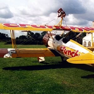 The Cadburys Crunchie Boeing-Stearman Model 75 biplane pictured at Elvington