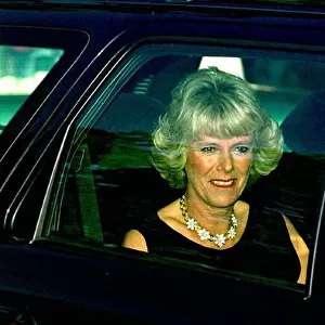 Camilla Parker Bowles arrives for 50th birthday party 1997 at Highgove house