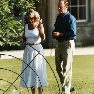 Camilla Parker Bowles and husband on their 20th Wedding anniversary July 1993