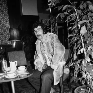 Charlton Athletic footballer Derek Hales pictured having tea after having a meeting at