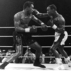 Chris Eubank Vs Nigel Benn in action during their WBO Middleweight World title fight at