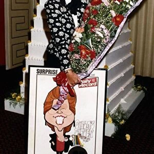 Cilla Black TV celebrates 25 years in show business with a huge cake given to her by