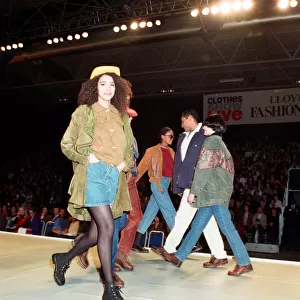 Clothes Show Live, models on the catwalk, Birmingham NEC, 6th December 1990