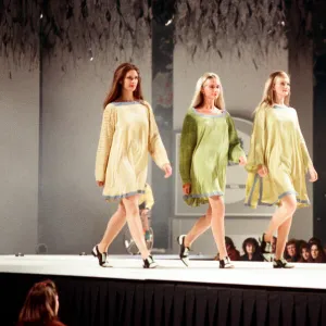 Clothes Show Live, models walking down the catwalk, Birmingham NEC, 6th December 1990