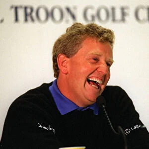 Colin Montgomerie golfer at a press conference July 1997 on the eve of the Open Golf