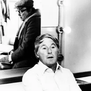 Comedian Ernie Wise sits in his dressing room with his comic partner Eric Morecambe