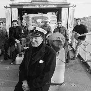 The crew of the city of Bradford III at Humber Lifeboat Station at Spurn Point