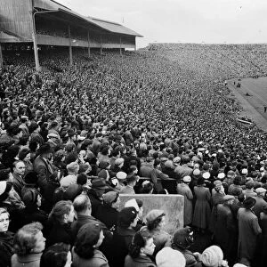 Crusade of American evangelist Billy Graham. Crowds packed in to Hampden Park to