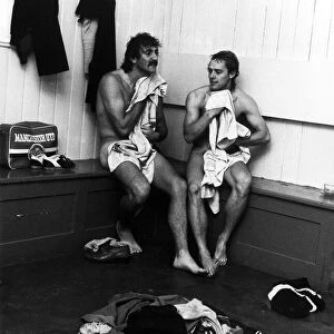 Crystal Palace players Jim Cannon and Bill Smillie relax after a training session